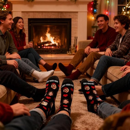 Custom Funny Socks With Multiple Faces Personalized Socks for Men Women Christmas Gift For Men Women Funny Gift For Family