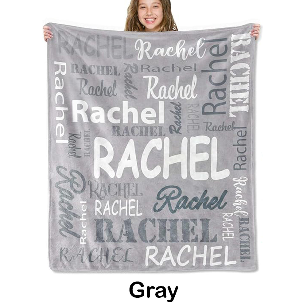 Personalized Blankets and Throws Custom Blanket with Name Customized Flannel Blanket for Kids Christmas Blanket Gifts for Teen Girls Boys