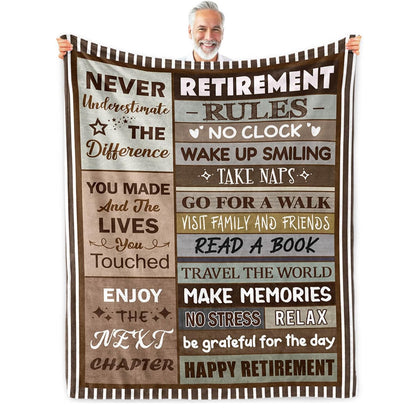 Retirement Gift for Woman, Retirement Gifts for Women Men 2025, Best Retirement Gifts Ideas, Happy Retirement Gifts for Women Mom Teacher Nurse Coworkers, Retirement Party Decorations Blanket