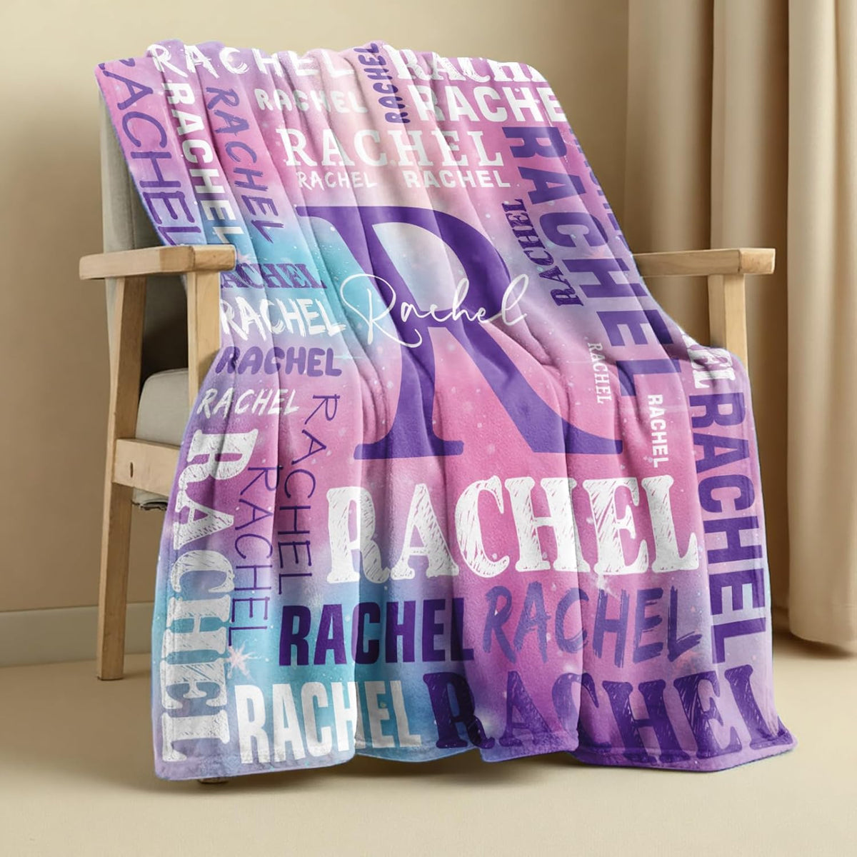 Personalized Blankets for Teen Girls Boys , Custom Blanket with Kids Names, Ultra-Soft Flannel Monogrammed Baby Throws Blankets, Customized Christmas Brithday Gifts for Adults