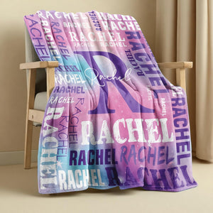 Personalized Blankets for Teen Girls Boys , Custom Blanket with Kids Names, Ultra-Soft Flannel Monogrammed Baby Throws Blankets, Customized Christmas Brithday Gifts for Adults