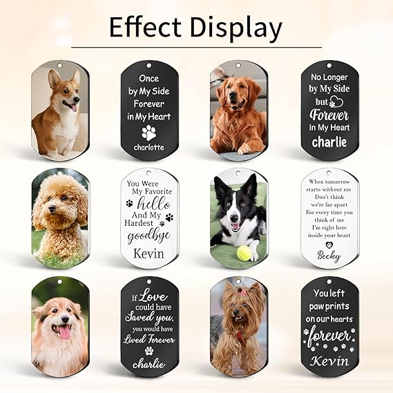 Personalized Pet Photo Keychain - Custom Memorial Keepsake for Pet Loss Remembrance Memorial Dog Cat Dog Mom Dog Dad Gift