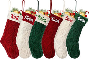 Personalized Christmas Stockings,Embroidered Christmas Stocking with name,Christmas Gift,Knit Christmas Stockings,Monogram Family Stockings