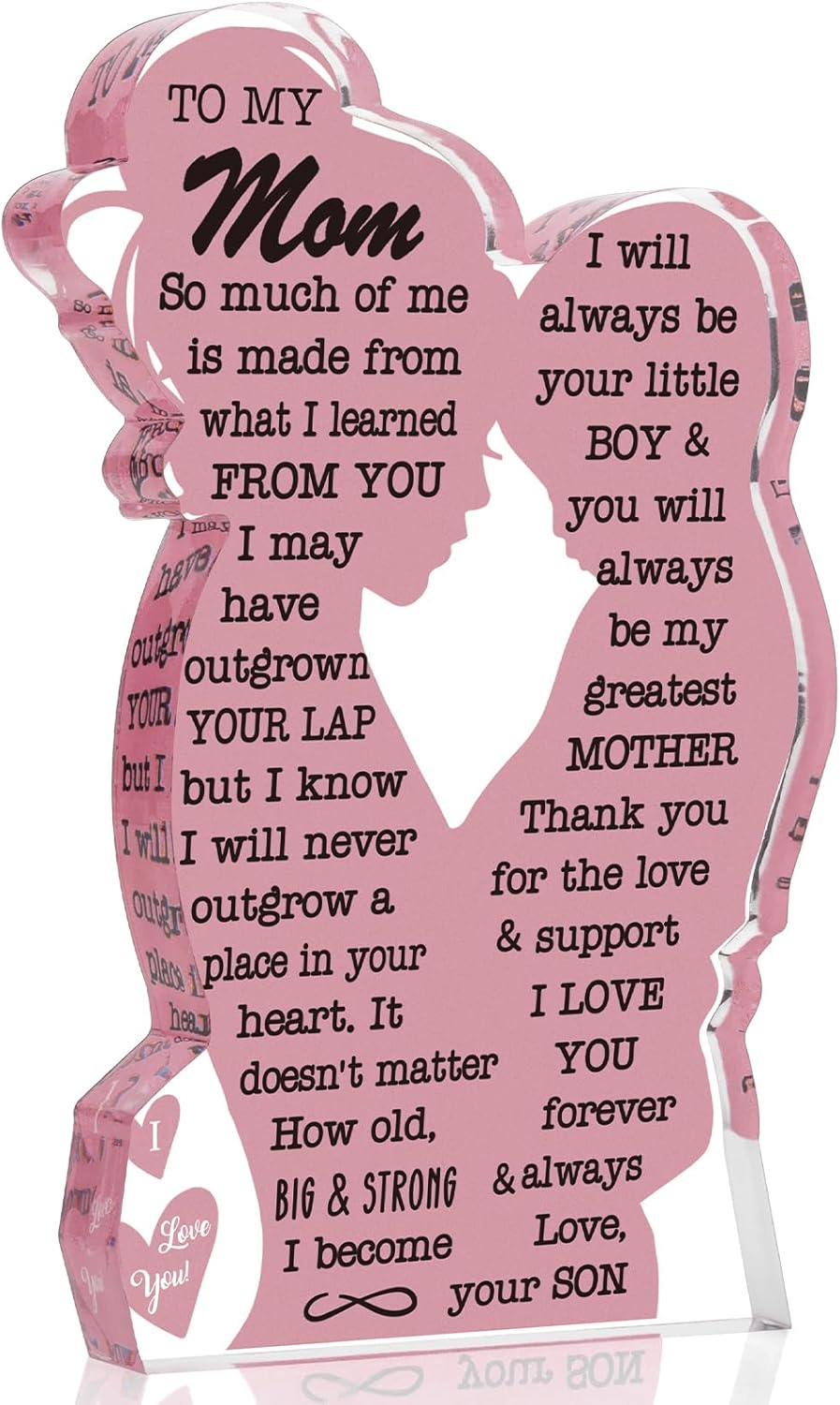 Mom Gifts from Son Gift for Mom, Mom Birthday Ideas Gift Cool Mother's Day Gifts from Son Best Mom Ever Gifts New Mom Single Mom Christmas 2025 Acrylic Plaque Sign