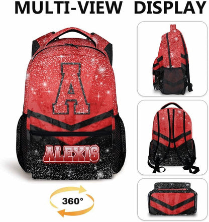 Custom Kindergarten Backpack for Girls Boys, Personalized Glitter Cheer School Bag for Kids Preschool Elementary - Red Cheerleader Daypack for School Travel Gym Work Hiking Camping 71MASh5ChzL._AC_SL1500.jpg
