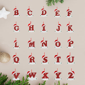 Personalized A-Z Letter Ornaments for Christmas Tree 2025 Custom Christmas Ornament with Name 3D Resin Xmas Hanging Pendant Original Gifts for Family Friends