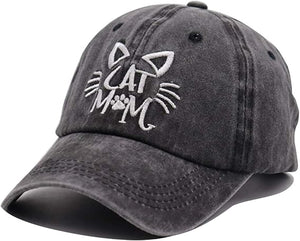 Custom Embroidered Cat Mom Cap, Personalized Baseball Cap