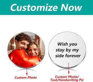 Custom Photo/Logo/Text Challenge Coin-Personalized Pocket Hug Token Gifts for Women Men,Memorial Graduation Anniversary Wedding Valentine's Appreciation Coin Bulk for Friends Coworkers Him Her