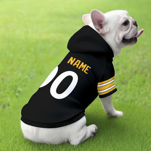 Pittsburgh Dog Hoodie T-Shirt Pet Clothes Jersey Custom Name and Number Gifts