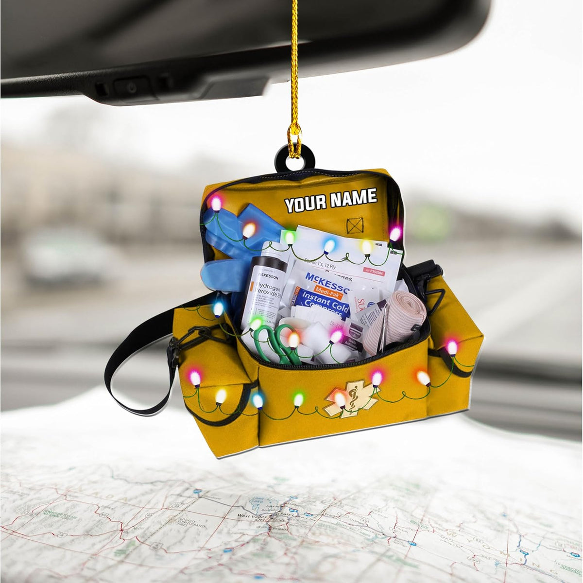 Personalized EMS EMT Paramedic Christmas Acrylic 2D Shape Flat Ornament 2025, Custom EMS, EMT Uniforms Ornament, Medical Christmas Ornaments, EMS Star of Life EMT Paramedic Ornaments