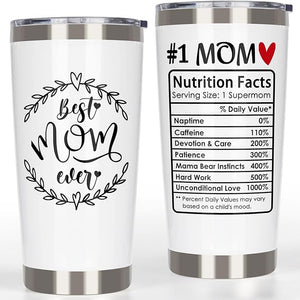 Mom Gifts Stainless Tumbler, Valentine's Day Gifts for Moms from Daughter Son Husband - Best Mom Ever Gifts, Birthday Gifts for Mom Grandma