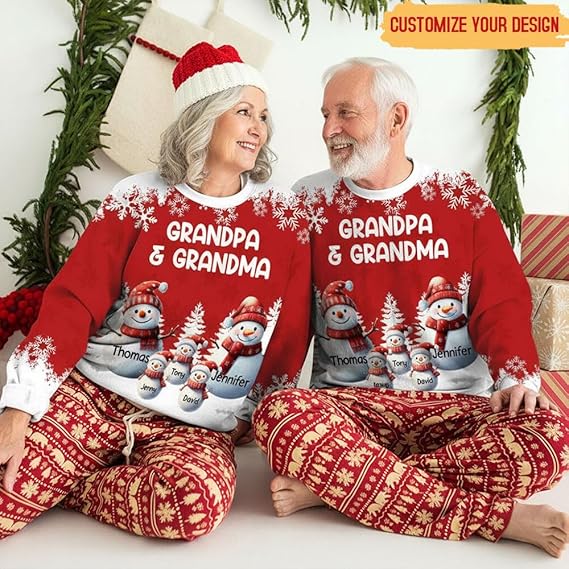 Personalized Christmas Sweatshirt Custom All-Over-Print for Men, Women, and Family, Perfect for Holiday Gifting