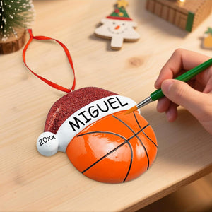 Personalized Soccer Christmas Ornaments 2025 Custom Hand-Painted Resin Sports Ornament with Name & Year,Christmas Decor Gift for Family, Kids & Soccer Fans