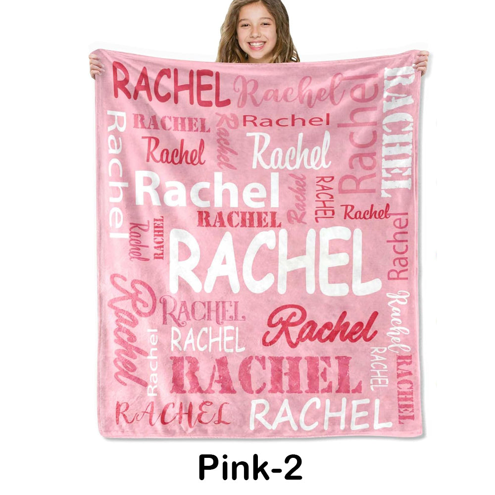 Personalized Blankets and Throws Custom Blanket with Name Customized Flannel Blanket for Kids Christmas Blanket Gifts for Teen Girls Boys