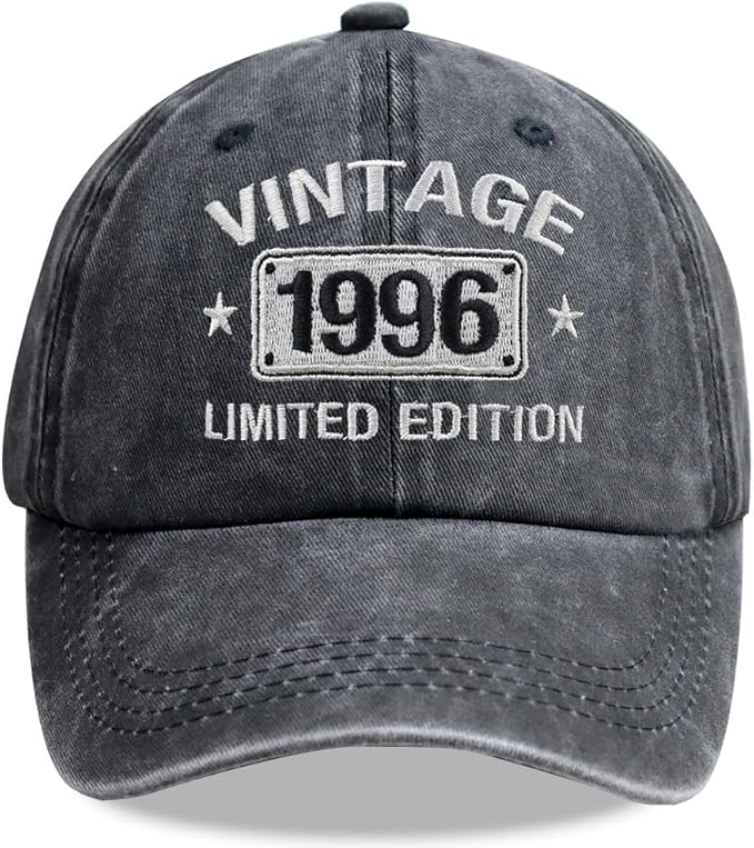 Vintage 2005 1995 1985 1975 1965 1955 1945 1935 1925 Limited Edition Embroidered Adjustable Baseball Cap