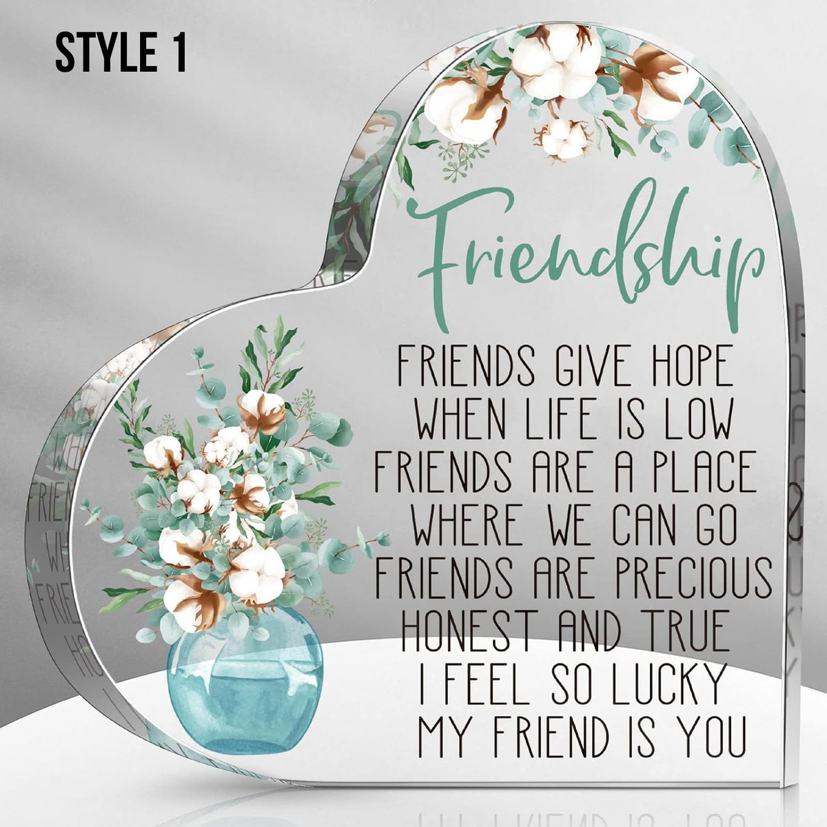Gift for Friend Friendship Women Friend Friendship Birthday Cheer up Gift Acrylic Heart Butterfly Keepsake Paperweight for Home Office Table Shelf