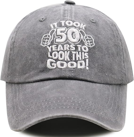 Customized 50th Birthday Gifts Baseball Cap, It Took 50 Year to Look This Good Embroidery Hat for Women Men