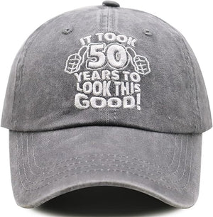 Customized 50th Birthday Gifts Baseball Cap, It Took 50 Year to Look This Good Embroidery Hat for Women Men