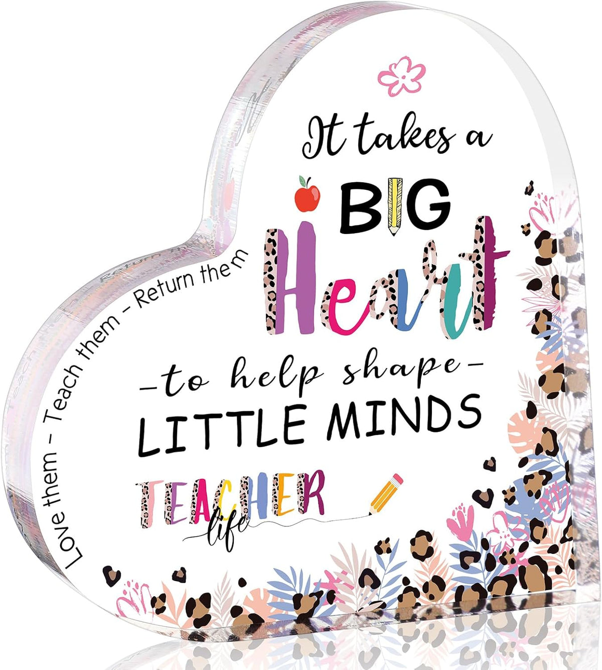 Teacher Appreciation Gift for Women Thank You Teacher Retirement Graduation Gifts First Day of School Thank You Paperweight Acrylic Keepsake for Office Classroom