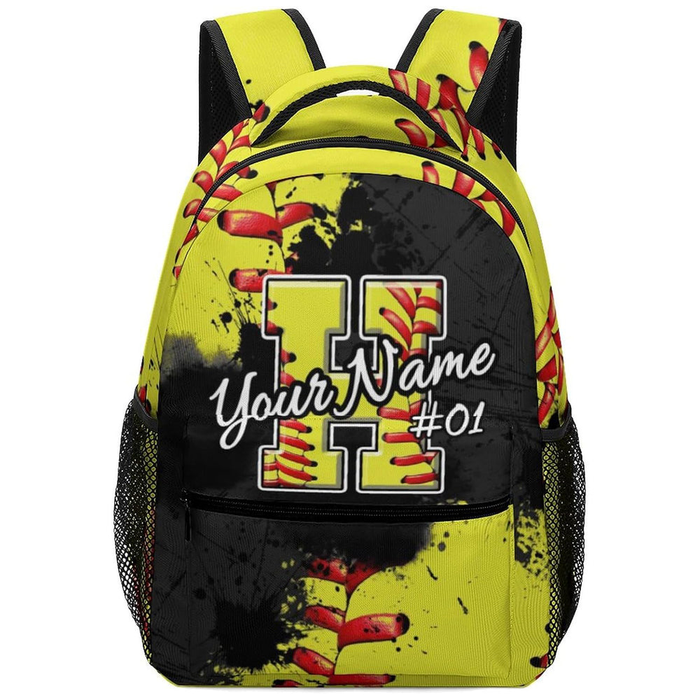 Boys Backpack Personalized Softball Backpacks with Name for Boys Custom Kids Bookbag Back to School Gifts for Primary Middle High Senior School College