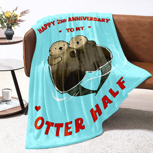 Happy  Anniversary Blanket Gifts for Him Her Boyfriend Girlfriend -  Year Wedding Anniversary Romantic Gifts for Women Men Wife Husband - Sweetest Day Present for Him Her - Love Blanket