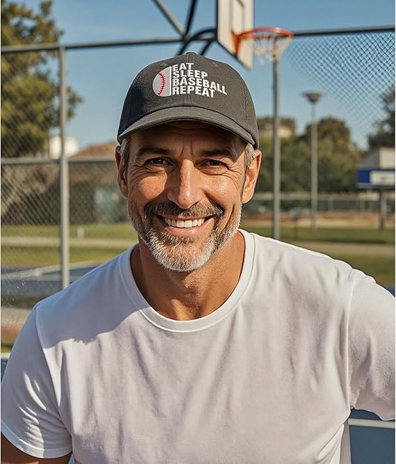 Baseball Gifts for Baseball Lovers, Custom Sport Lovers Cap Basketball, Softball, Football , Adjustable Washed Cotton Embroidered Baseballs Caps