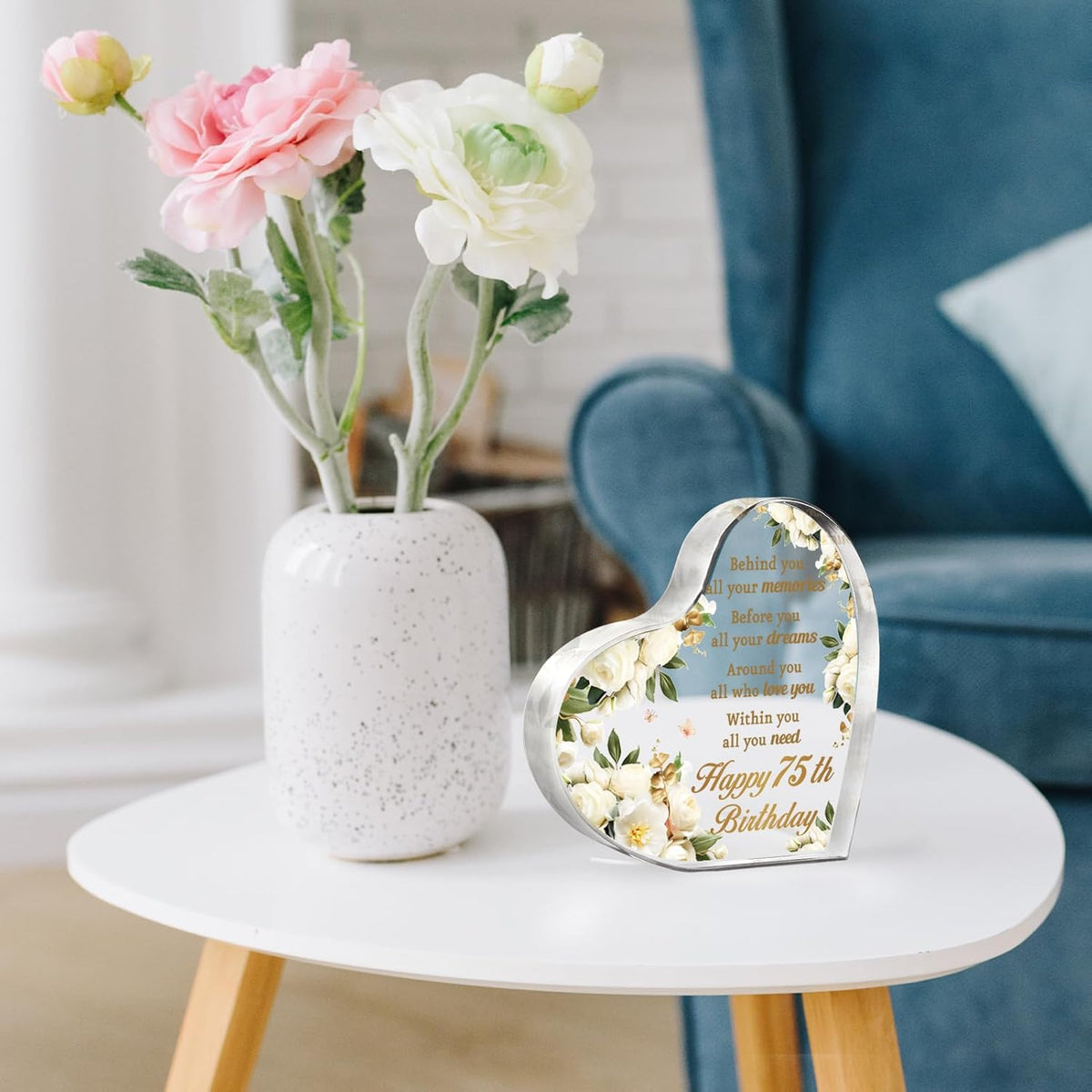 80th Birthday Gifts and Decorations for Women - Custom Birth yearAcrylic Paperweight - Happy Birthday Decor Party Favors