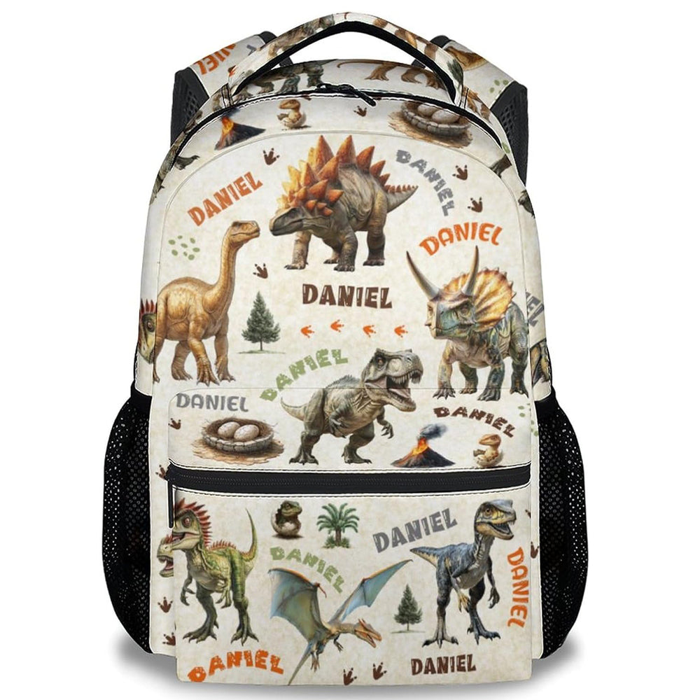Backpack, Personalized Dinosaur Backpacks for Boys, Kids Bookbag for Preschool Kindergarten Primary, Custom Back Pack for School