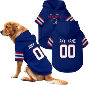 New York Dog Hoodie T-Shirt Pet Clothes Jersey Custom Name and Number Gifts