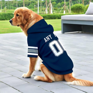 Dallas Dog Hoodie T-Shirt Custom Name and Number Jersey Pet Clothes Gifts
