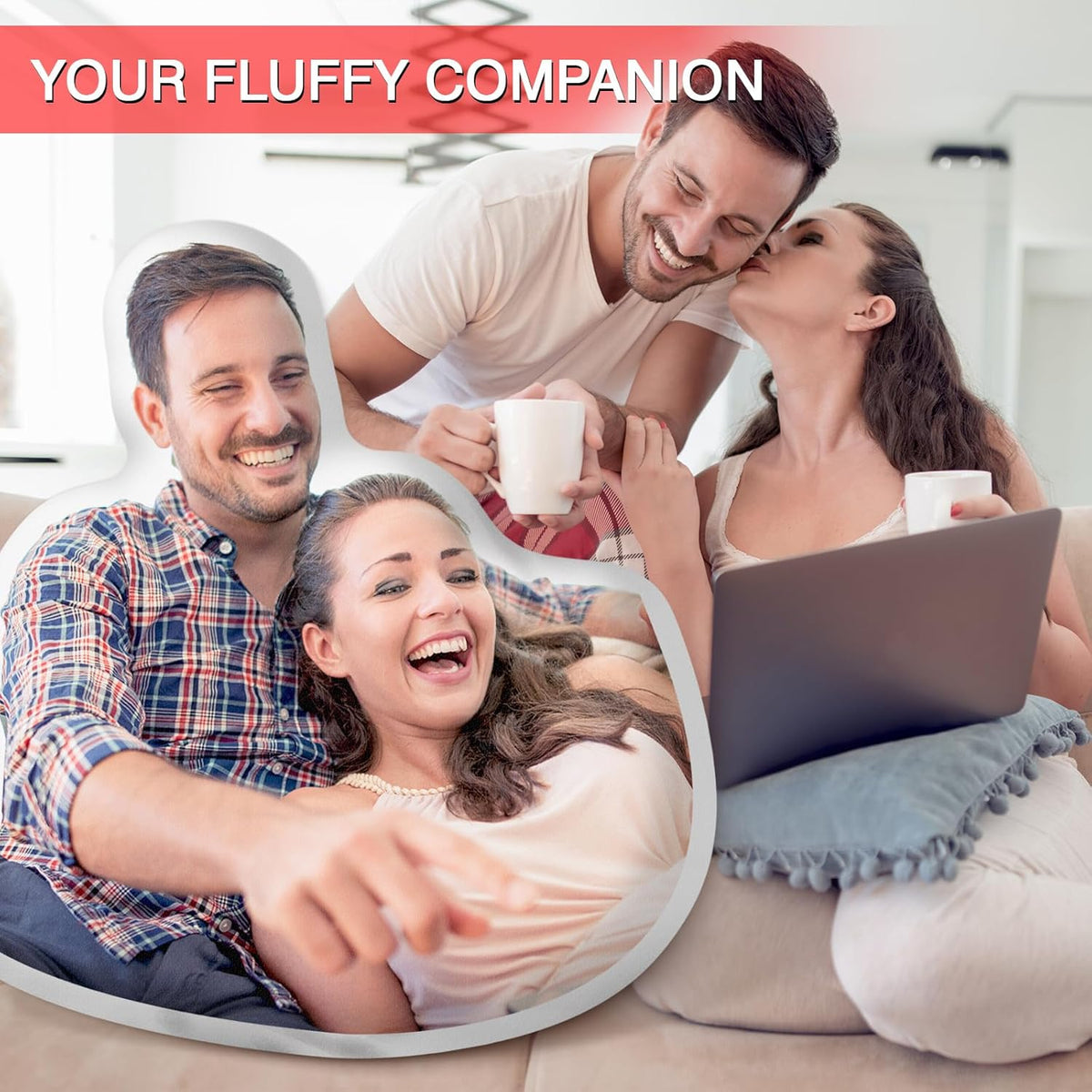 Custom Pillows with Picture, Customized Funny Pillow Personalized Photo, Custom Face Pillow for Valentines Gifts for Boyfriend Girlfriend, Custom Pet Pillow for Cat Dog Memorial Gifts