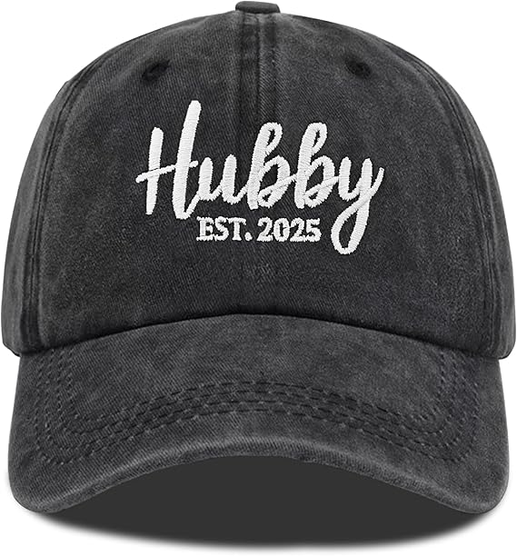 Hubby and Wifey Hats for Mr and Mrs, Engagement Anniversary Honeymoon Wedding Gifts Newlyweds Couples Baseball Cap