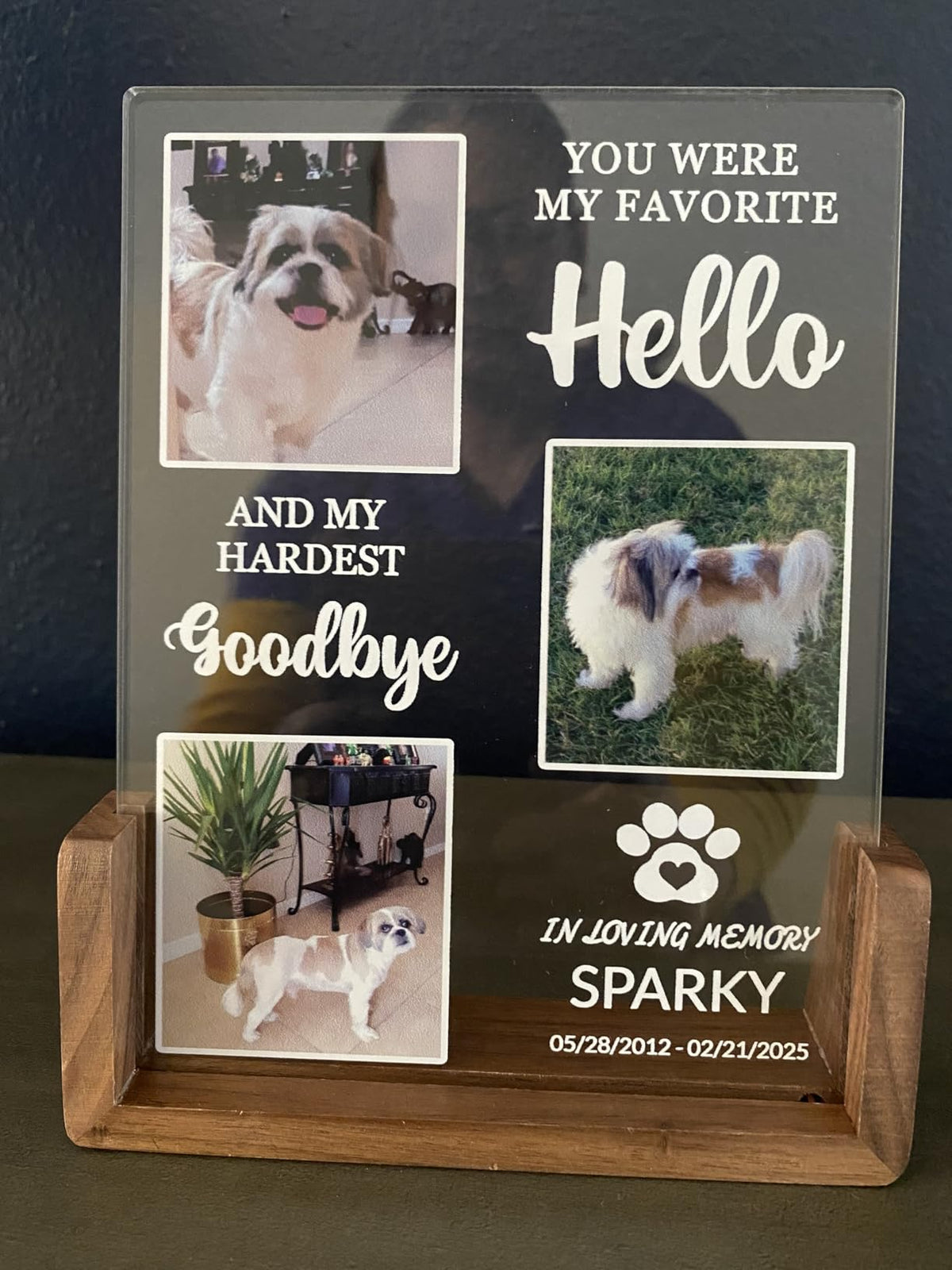 Pet Memorial Gifts for Dogs, Dog Memorial Gifts for Loss of Dog, Dog Memorial Night Light, Cat Loss Sympathy Gifts, Custom Pet Memorial Acrylic Plaque, Cat Memorial Gifts, Memorial Gifts for Pet Lover