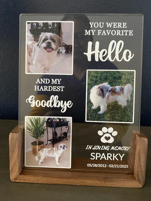 Pet Memorial Gifts for Dogs, Dog Memorial Gifts for Loss of Dog, Dog Memorial Night Light, Cat Loss Sympathy Gifts, Custom Pet Memorial Acrylic Plaque, Cat Memorial Gifts, Memorial Gifts for Pet Lover