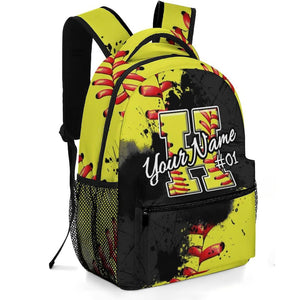 Boys Backpack Personalized Softball Backpacks with Name for Boys Custom Kids Bookbag Back to School Gifts for Primary Middle High Senior School College