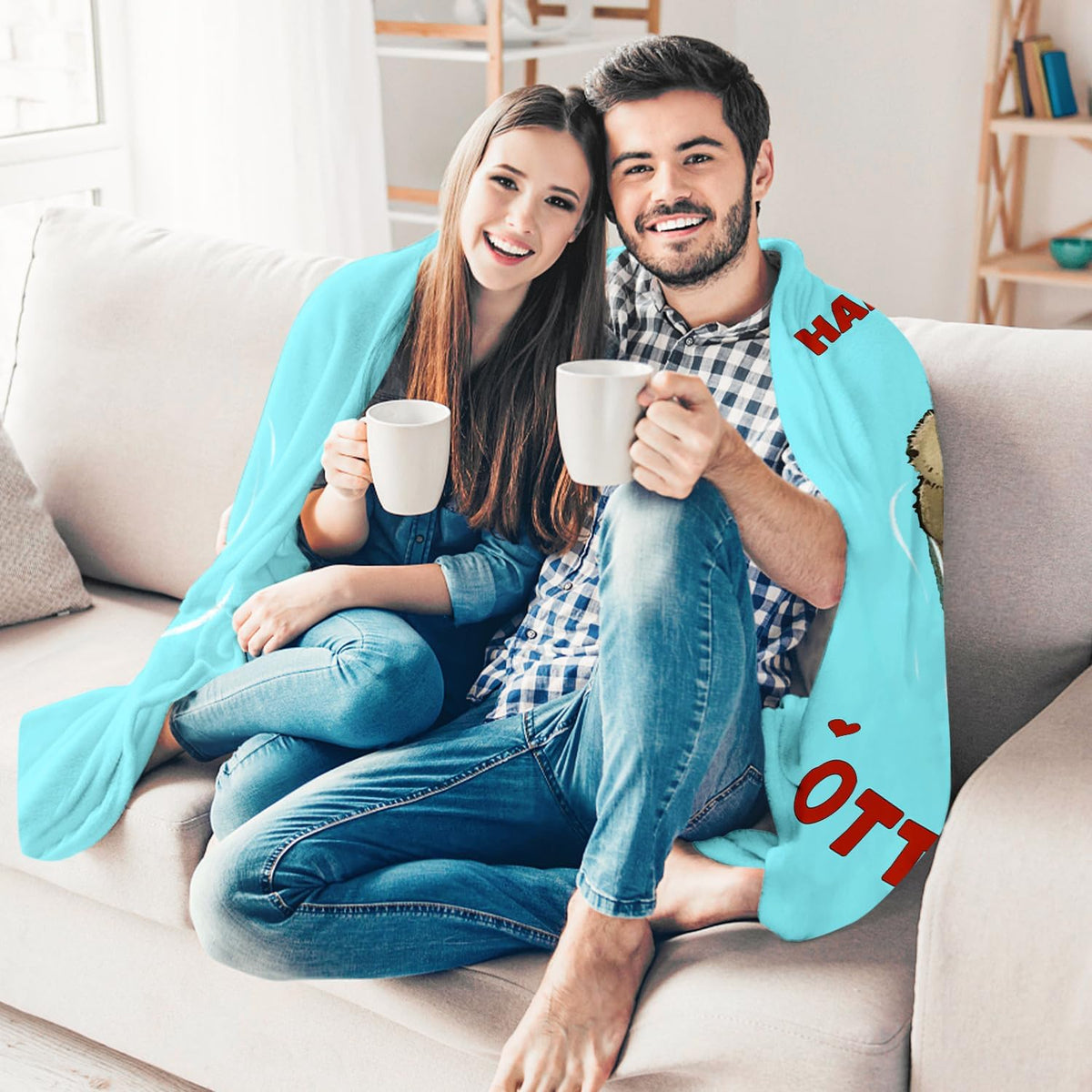 Happy  Anniversary Blanket Gifts for Him Her Boyfriend Girlfriend -  Year Wedding Anniversary Romantic Gifts for Women Men Wife Husband - Sweetest Day Present for Him Her - Love Blanket