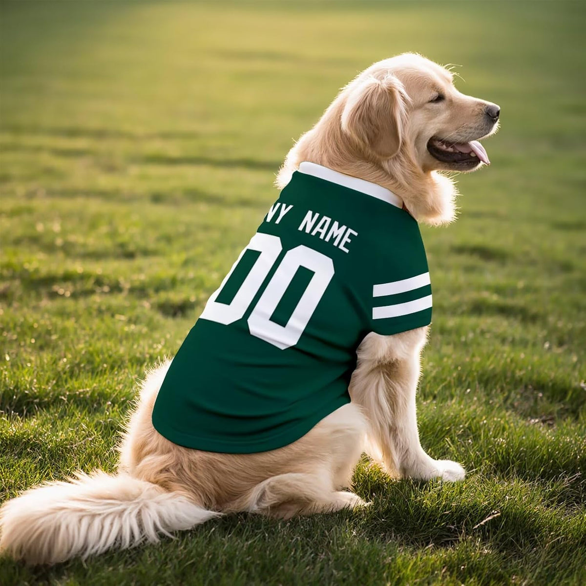 New York J Dog T-Shirt Jersey Style Pet Clothes Personalized Custom Name and Number Gifts