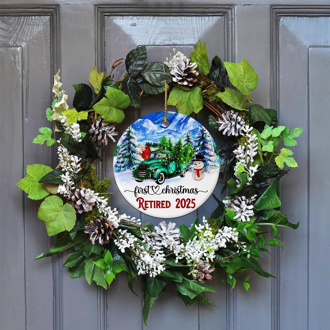Retirement Ornament 2025, Best Retirement Gift for Woman Or Men - Retired Gifts for Women Mom Nurses Teacher, Retirements Decorations - First Christmas Retired Ornament 2025