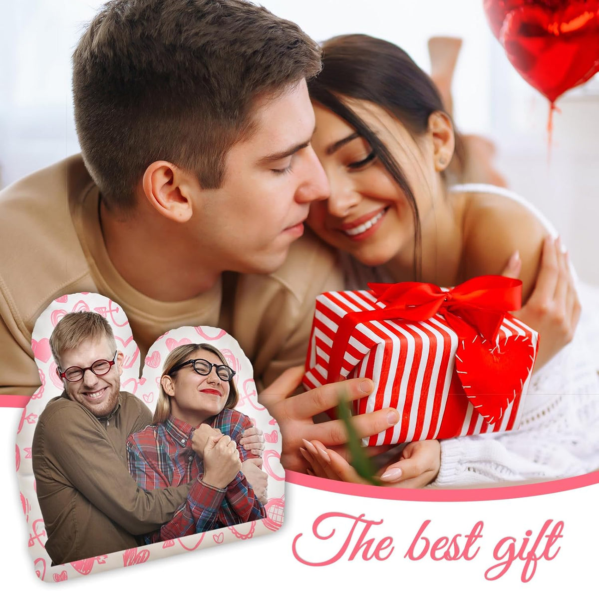 Custom Pillow - Custom Pet Pillow with Photo - Personalized Photo Shaped Dog Cat Face Pillow Gift - Customized Stuffed Animal Picture Pillows Fathers Day Memorial Gifts - Double Sided Print