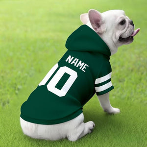 New York J Dog Hoodie Pet Clothes Jersey Custom Name and Number Gifts