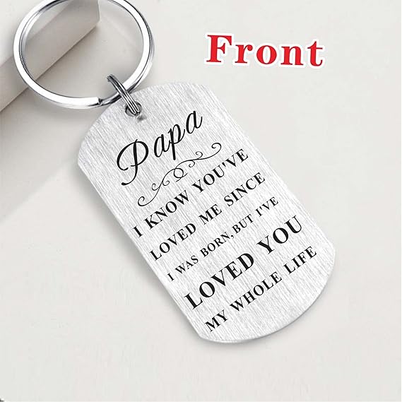 Papa Gifts for Men, Remember I Love You Papa Present, Personalized Fathers Day Birthday Gift from Granddaughter Grandson
