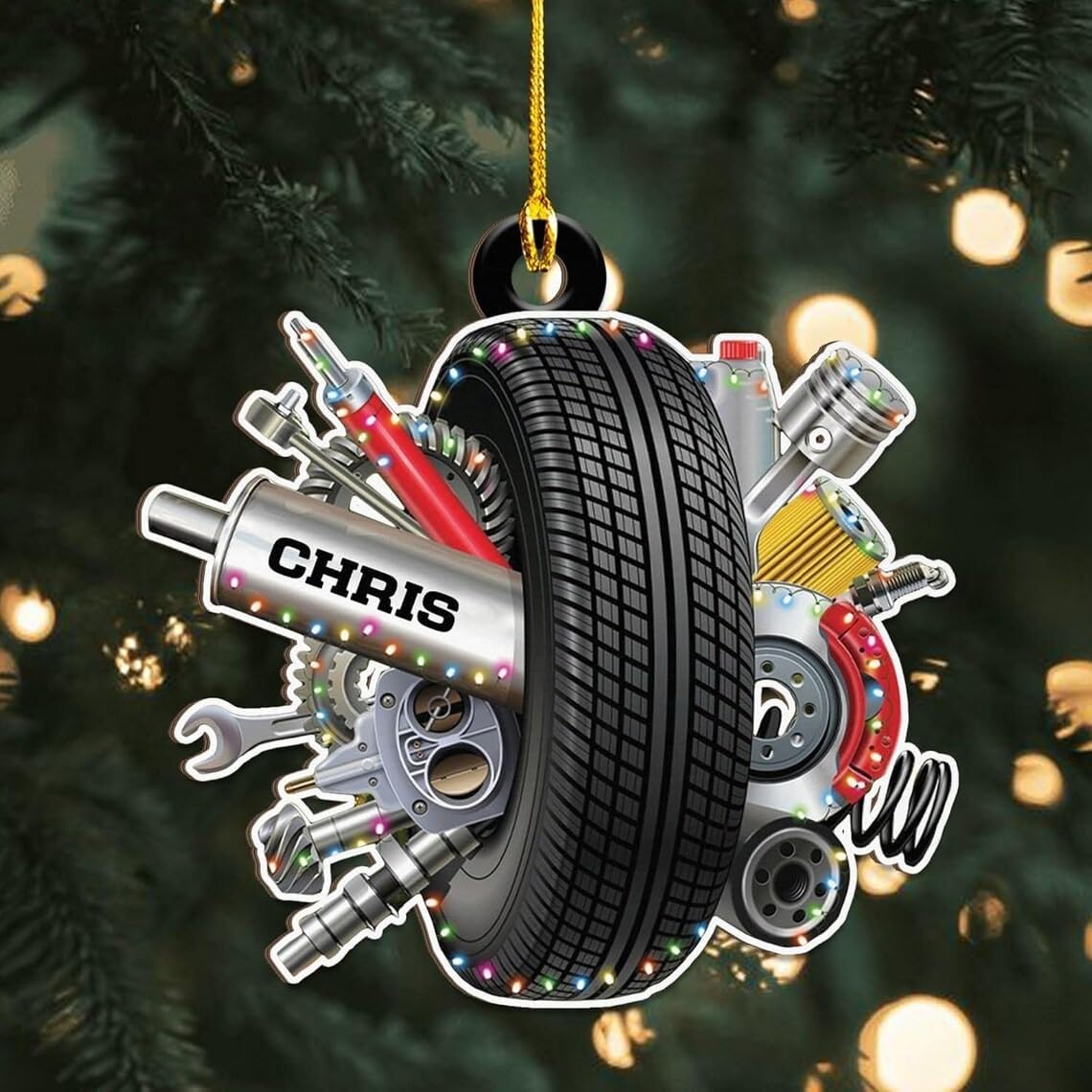 Custom Tool Box Acrylic Flat Ornament, Personalized Tool Chest Christmas Ornament, Tools Garage Ornament, Mechanic Christmas Ornament, Contractor Ornament, Mechanic Repair Shop Decor