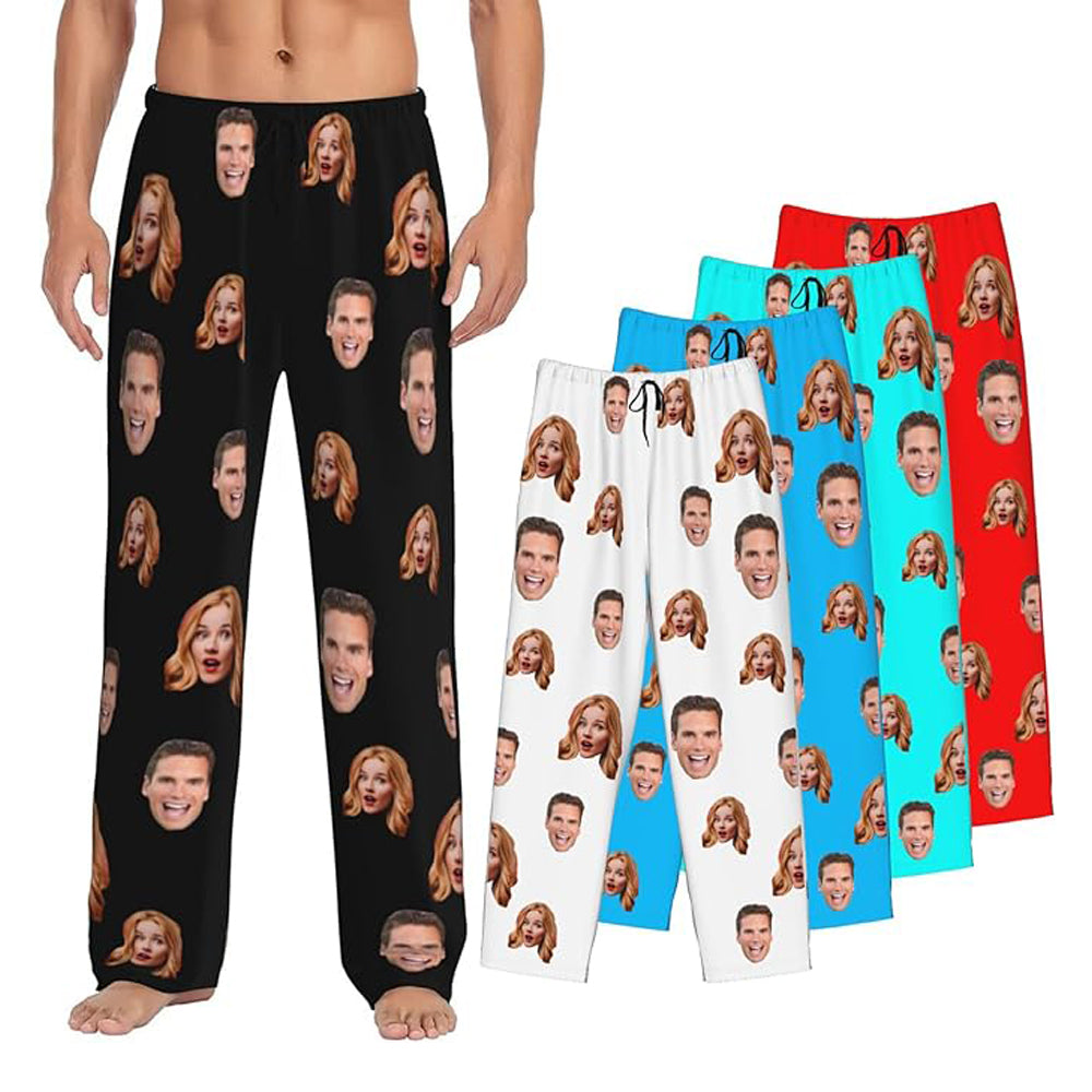 Personalized Pajamas Pants For Men Custom Funny Pajama Pants Pajama Bottoms Sleepwear With Photo Face Text