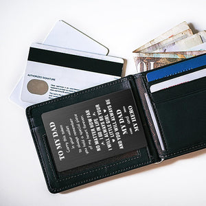 Fathers Day Dad Gifts for Him Husband Grandpa from Wife Daughter Son, Wallet Card Birthday Gifts for Men on Anniversary Christmas Stocking Stuffers for Him