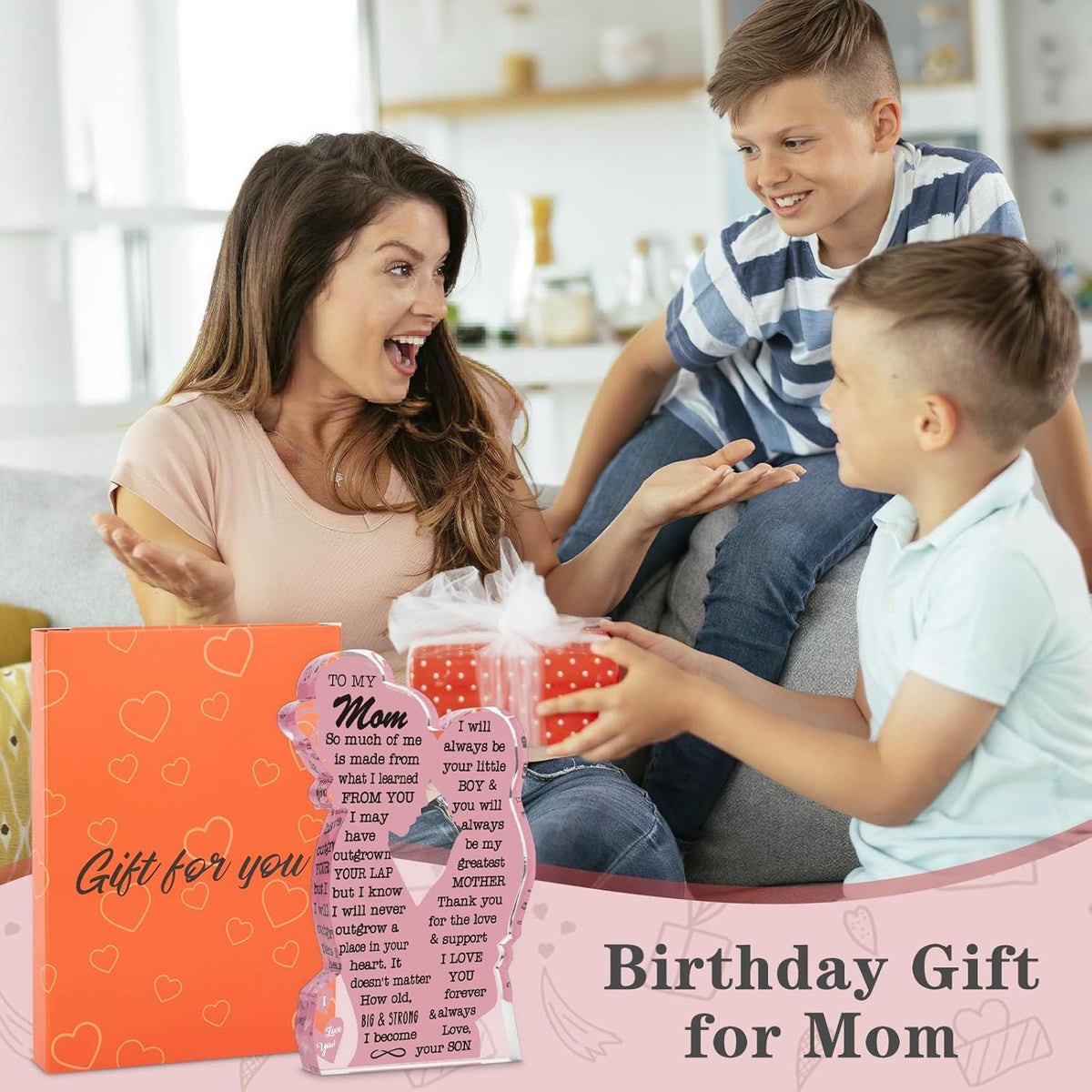 Mom Gifts from Son Gift for Mom, Mom Birthday Ideas Gift Cool Mother's Day Gifts from Son Best Mom Ever Gifts New Mom Single Mom Christmas 2025 Acrylic Plaque Sign