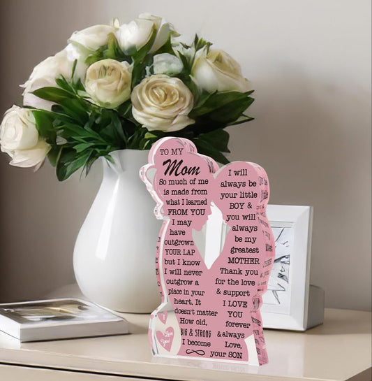 Mom Gifts from Son Gift for Mom, Mom Birthday Ideas Gift Cool Mother's Day Gifts from Son Best Mom Ever Gifts New Mom Single Mom Christmas 2025 Acrylic Plaque Sign