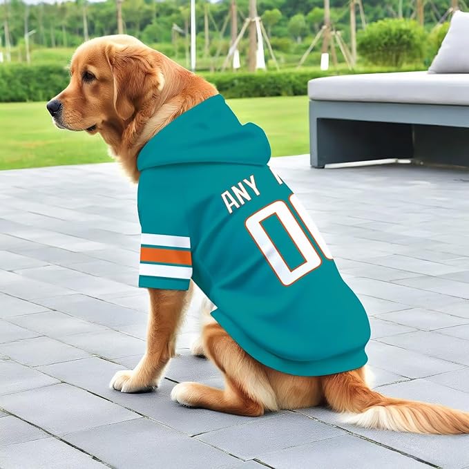 Miami Dog Hoodie T-Shirt Pet Clothes Jersey Custom Name and Number Gifts