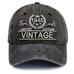 Custom 60th Birthday Gift Vintage 30th 40th 50th 60th 70th 80th 90th Hats for Men Women, Adjustable Embroidered Birthday Baseball Cap