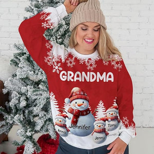 Personalized Christmas Sweatshirt Custom All-Over-Print for Men, Women, and Family, Perfect for Holiday Gifting