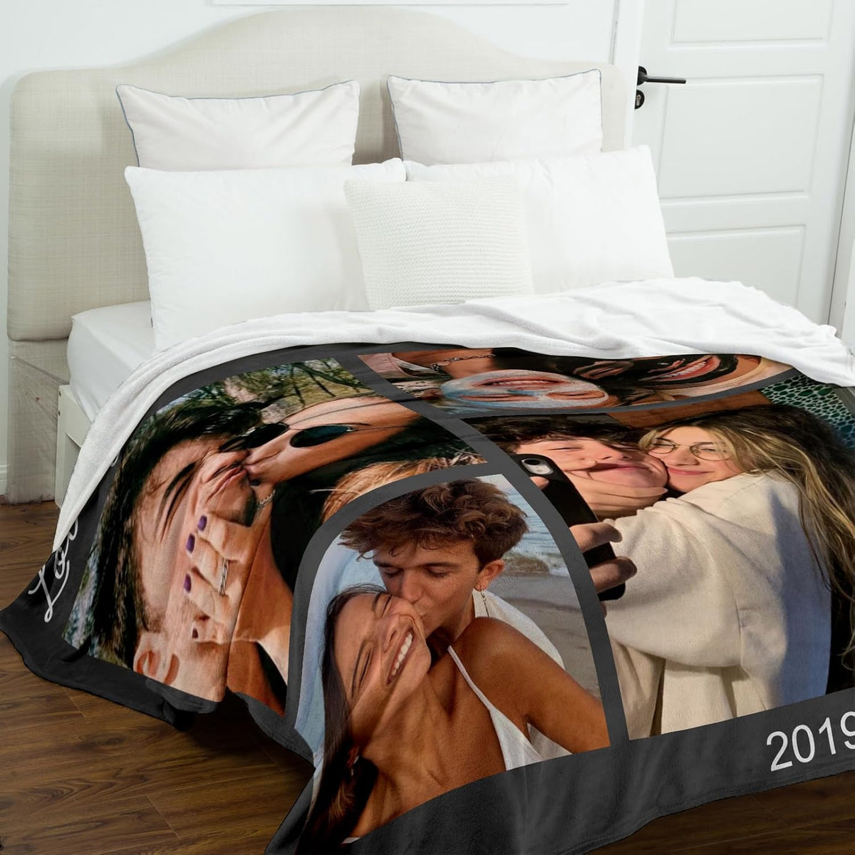 Couple Gifts Custom Blanket with Photos Personalized Flannel Throw Blankets Gifts for Boyfriend Girlfriend Customized Blanket Personalized for Husband Wife